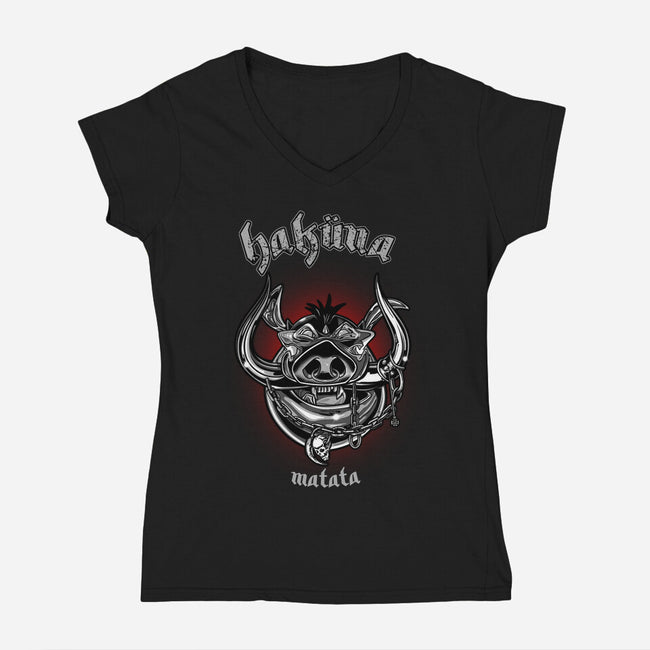 Hakuna-Womens-V-Neck-Tee-Roni Nucleart