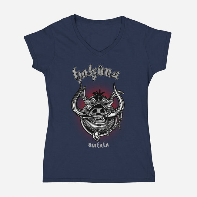 Hakuna-Womens-V-Neck-Tee-Roni Nucleart