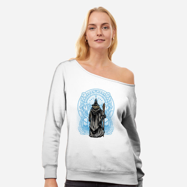 Speak Friend And Enter-Womens-Off Shoulder-Sweatshirt-glitchygorilla