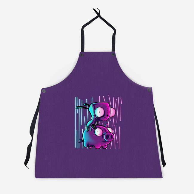 Hog Neon Rider-Unisex-Kitchen-Apron-nickzzarto