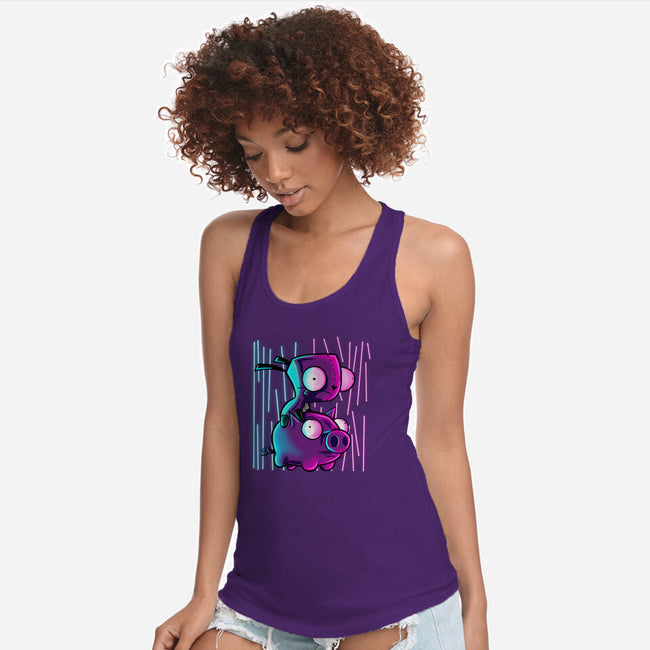 Hog Neon Rider-Womens-Racerback-Tank-nickzzarto