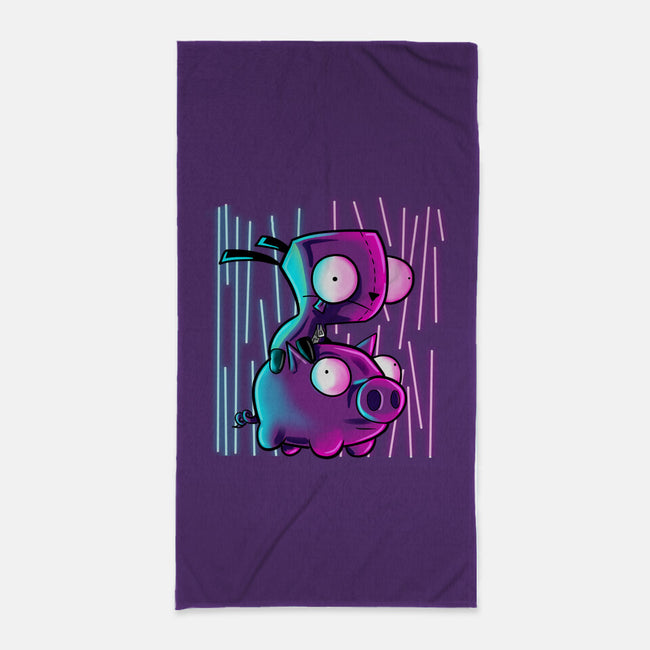 Hog Neon Rider-None-Beach-Towel-nickzzarto