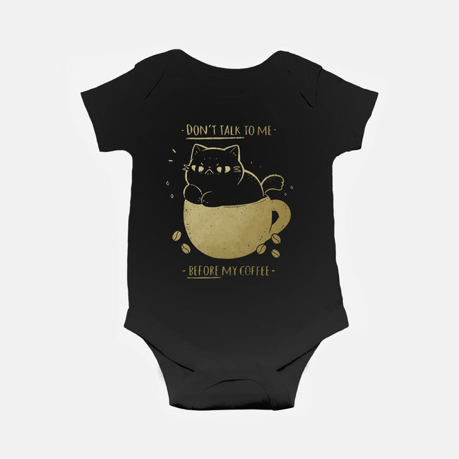 Angry Cat Before Coffee-Baby-Basic-Onesie-xMorfina