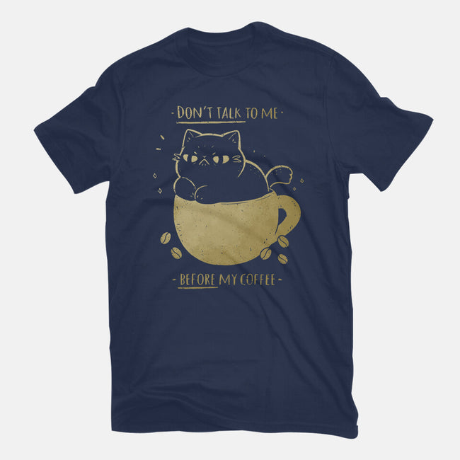 Angry Cat Before Coffee-Youth-Basic-Tee-xMorfina