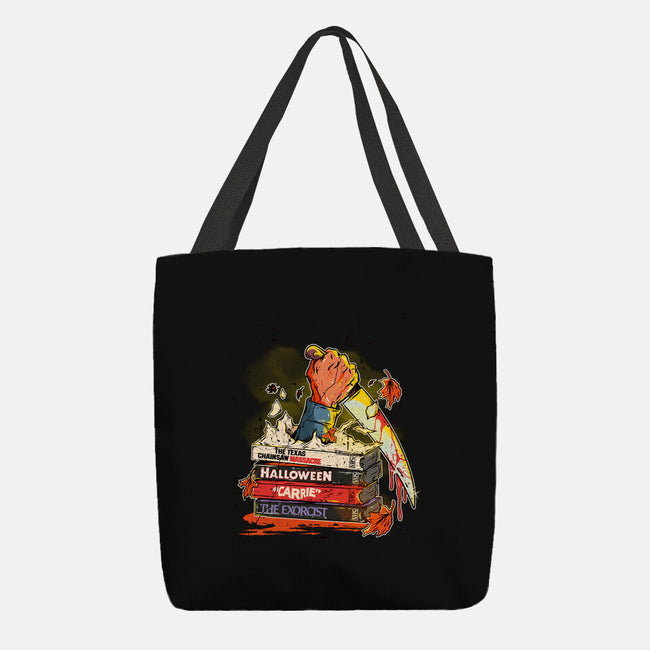 70s VHS Horror Cult-None-Basic Tote-Bag-Green Devil