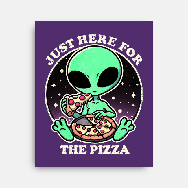 Aliens Love Pizza-None-Stretched-Canvas-fanfreak1