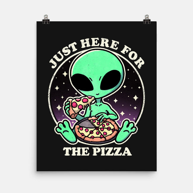 Aliens Love Pizza-None-Matte-Poster-fanfreak1