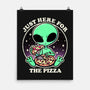 Aliens Love Pizza-None-Matte-Poster-fanfreak1