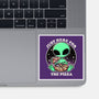 Aliens Love Pizza-None-Glossy-Sticker-fanfreak1