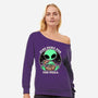 Aliens Love Pizza-Womens-Off Shoulder-Sweatshirt-fanfreak1