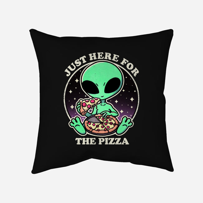 Aliens Love Pizza-None-Removable Cover-Throw Pillow-fanfreak1