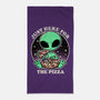 Aliens Love Pizza-None-Beach-Towel-fanfreak1