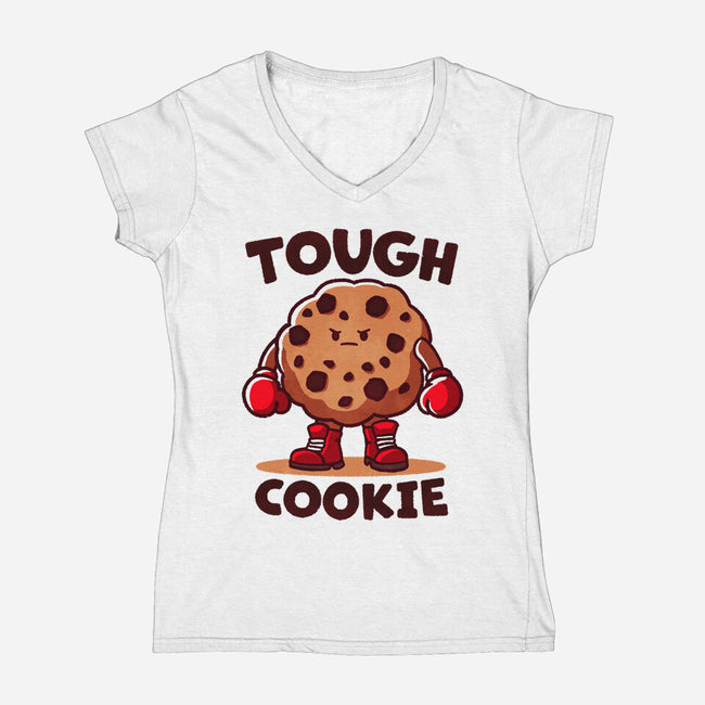 One Tough Cookie-Womens-V-Neck-Tee-fanfreak1