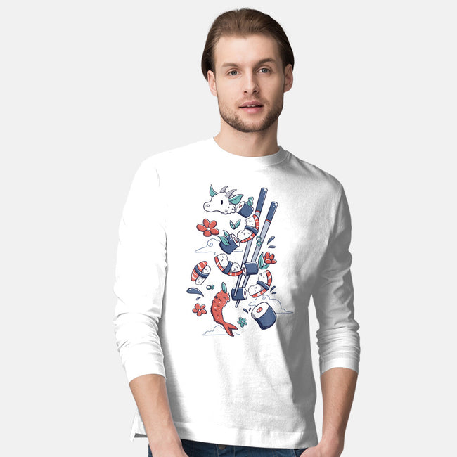 Dragonmaki Funny Sushi-Mens-Long Sleeved-Tee-tobefonseca