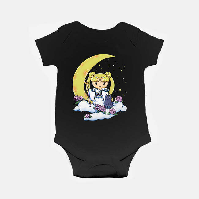 Kokeshi Moon Princess-Baby-Basic-Onesie-ellr