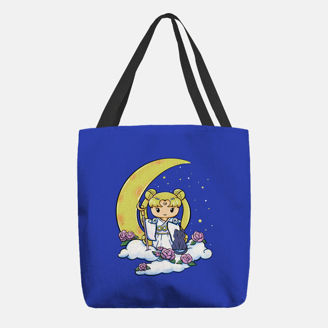 Kokeshi Moon Princess-None-Basic Tote-Bag-ellr