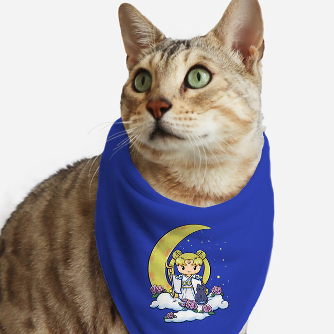 Kokeshi Moon Princess-Cat-Bandana-Pet Collar-ellr