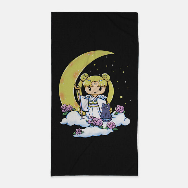 Kokeshi Moon Princess-None-Beach-Towel-ellr