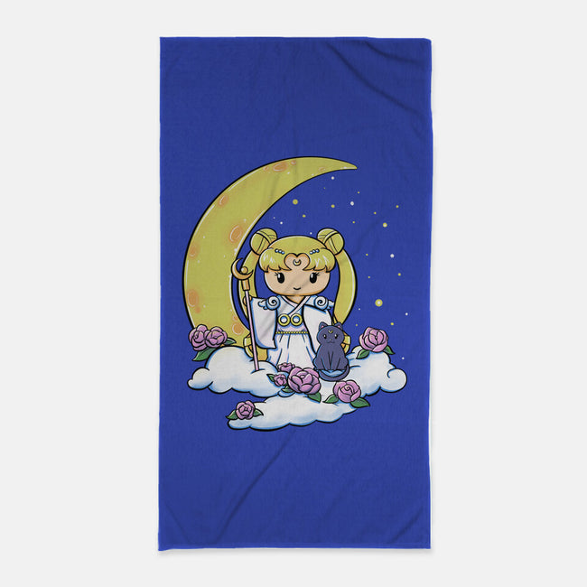 Kokeshi Moon Princess-None-Beach-Towel-ellr