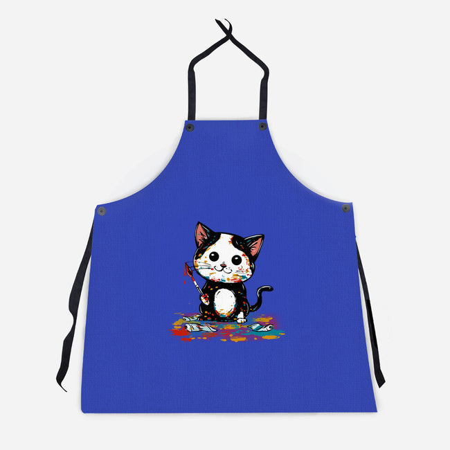 Artistic Cat-Unisex-Kitchen-Apron-kharmazero