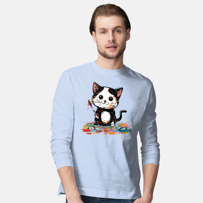 Artistic Cat-Mens-Long Sleeved-Tee-kharmazero