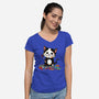 Artistic Cat-Womens-V-Neck-Tee-kharmazero