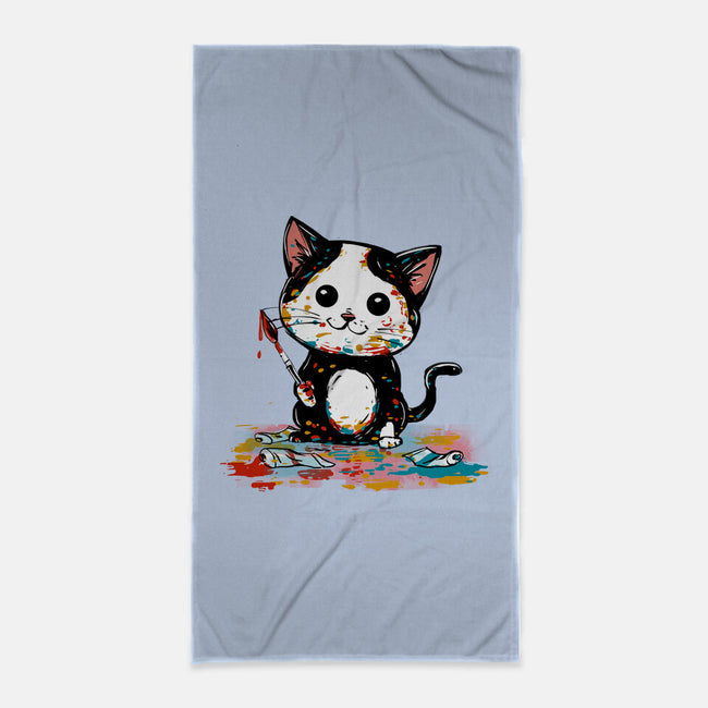 Artistic Cat-None-Beach-Towel-kharmazero