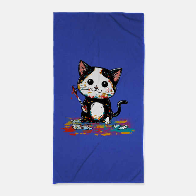 Artistic Cat-None-Beach-Towel-kharmazero