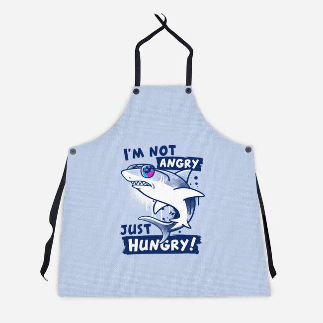 Just Hungry Shark-Unisex-Kitchen-Apron-NemiMakeit