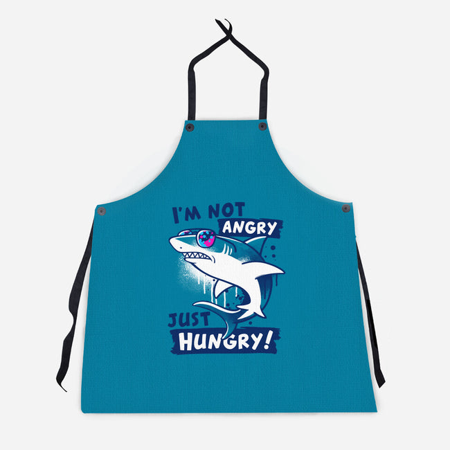 Just Hungry Shark-Unisex-Kitchen-Apron-NemiMakeit