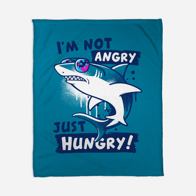 Just Hungry Shark-None-Fleece-Blanket-NemiMakeit