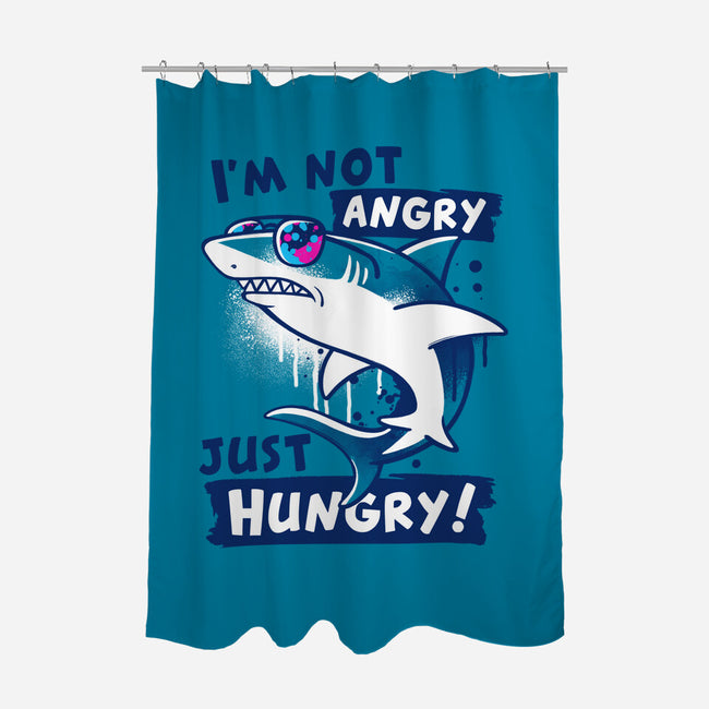 Just Hungry Shark-None-Polyester-Shower Curtain-NemiMakeit