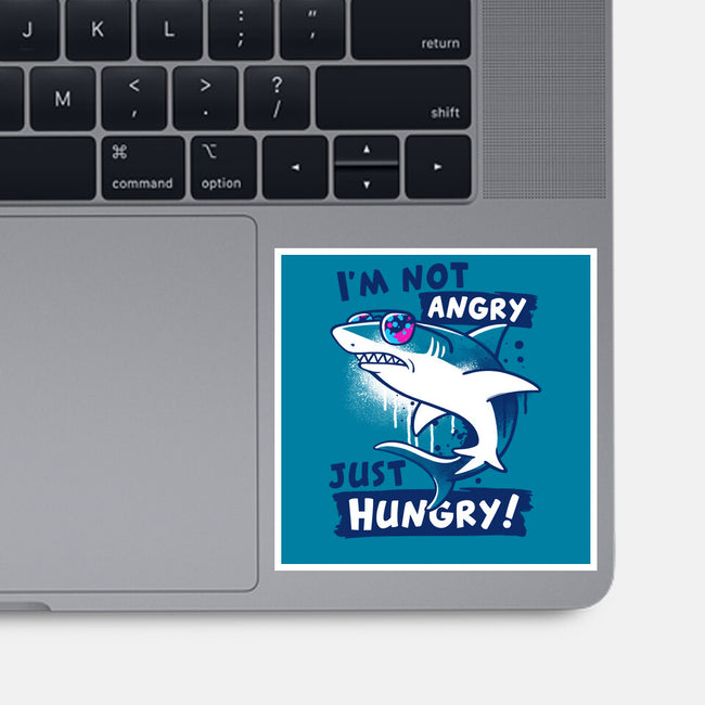 Just Hungry Shark-None-Glossy-Sticker-NemiMakeit