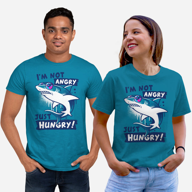 Just Hungry Shark-Unisex-Basic-Tee-NemiMakeit