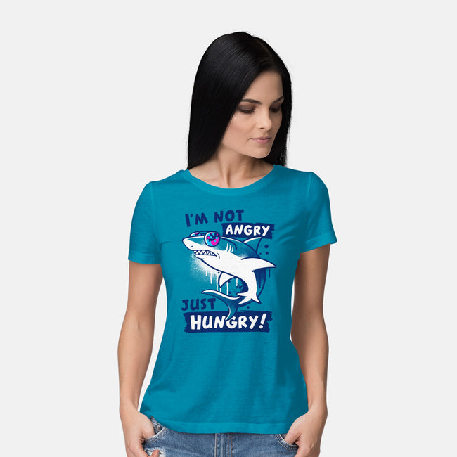 Just Hungry Shark-Womens-Basic-Tee-NemiMakeit