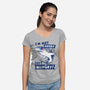 Just Hungry Shark-Womens-V-Neck-Tee-NemiMakeit