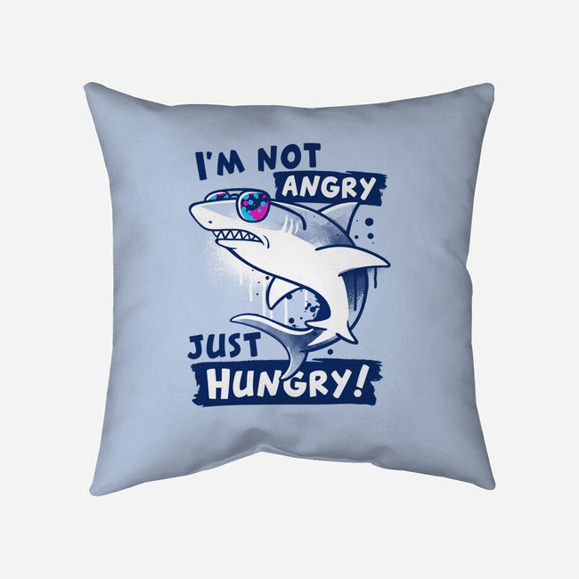 Just Hungry Shark-None-Removable Cover w Insert-Throw Pillow-NemiMakeit