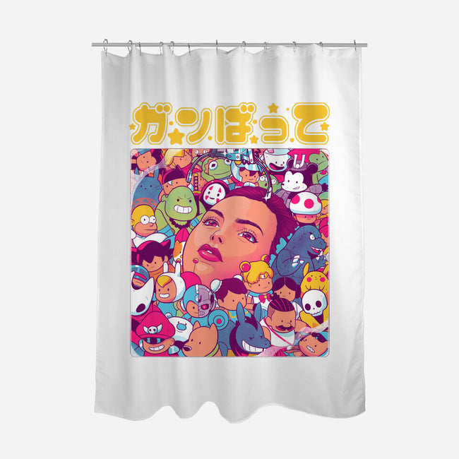 Ganbatte Machine-None-Polyester-Shower Curtain-Bruno Mota