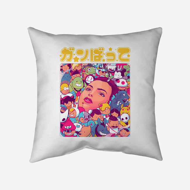 Ganbatte Machine-None-Non-Removable Cover w Insert-Throw Pillow-Bruno Mota