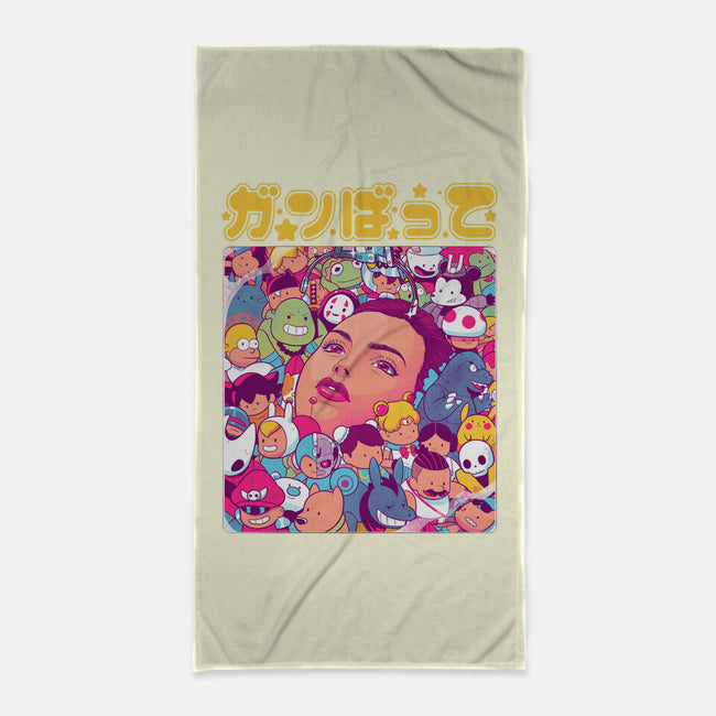 Ganbatte Machine-None-Beach-Towel-Bruno Mota