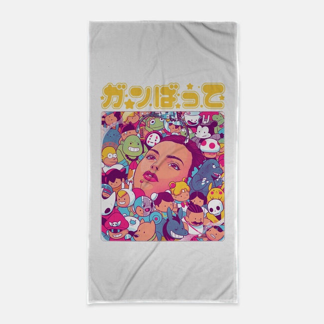 Ganbatte Machine-None-Beach-Towel-Bruno Mota