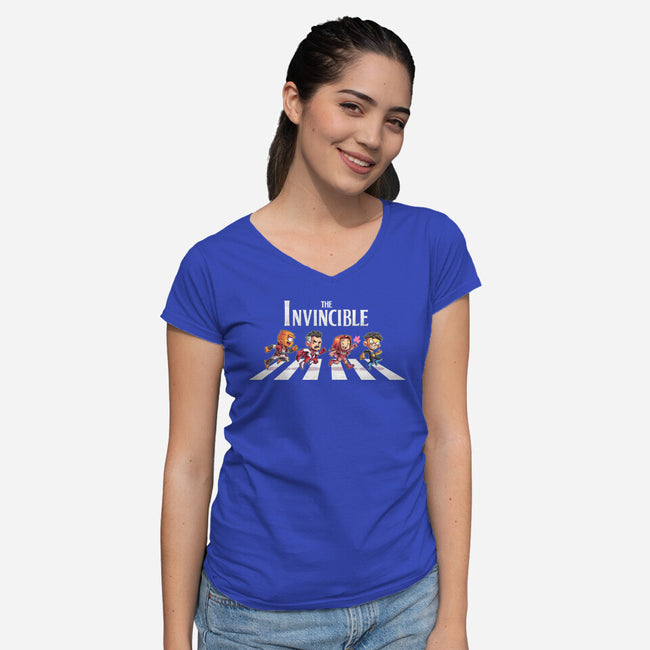 The Invincible-Womens-V-Neck-Tee-2DFeer