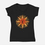 Knight Of Sun-Womens-V-Neck-Tee-nickzzarto