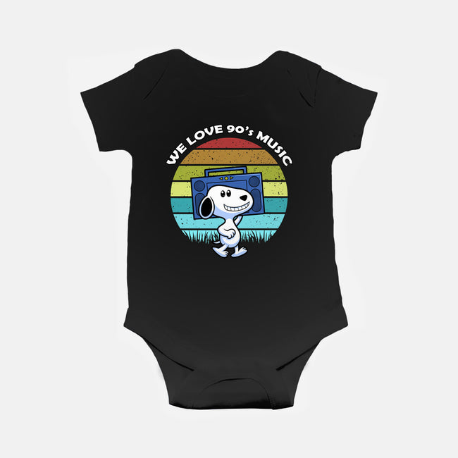 We Love 90s Music-Baby-Basic-Onesie-Astrobot Invention