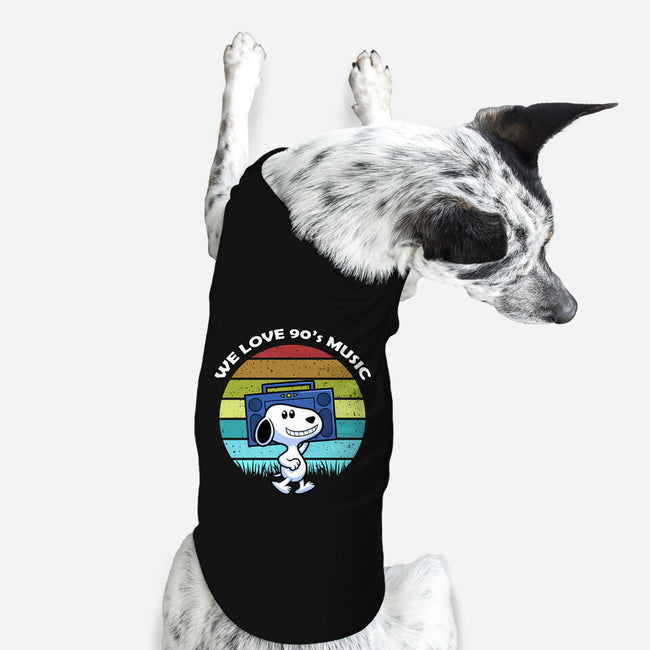 We Love 90s Music-Dog-Basic-Pet Tank-Astrobot Invention