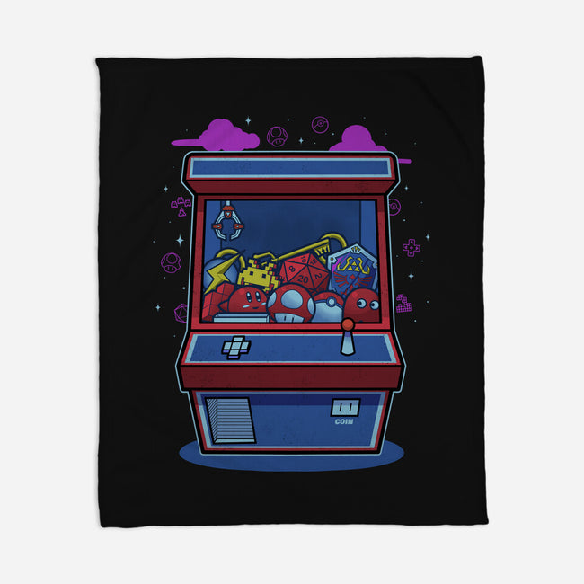 Retro Games Claw Machine-None-Fleece-Blanket-Astrobot Invention