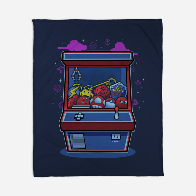 Retro Games Claw Machine-None-Fleece-Blanket-Astrobot Invention