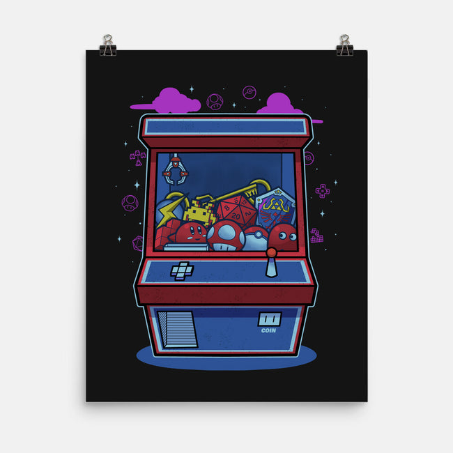 Retro Games Claw Machine-None-Matte-Poster-Astrobot Invention