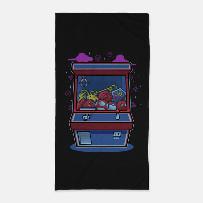 Retro Games Claw Machine-None-Beach-Towel-Astrobot Invention