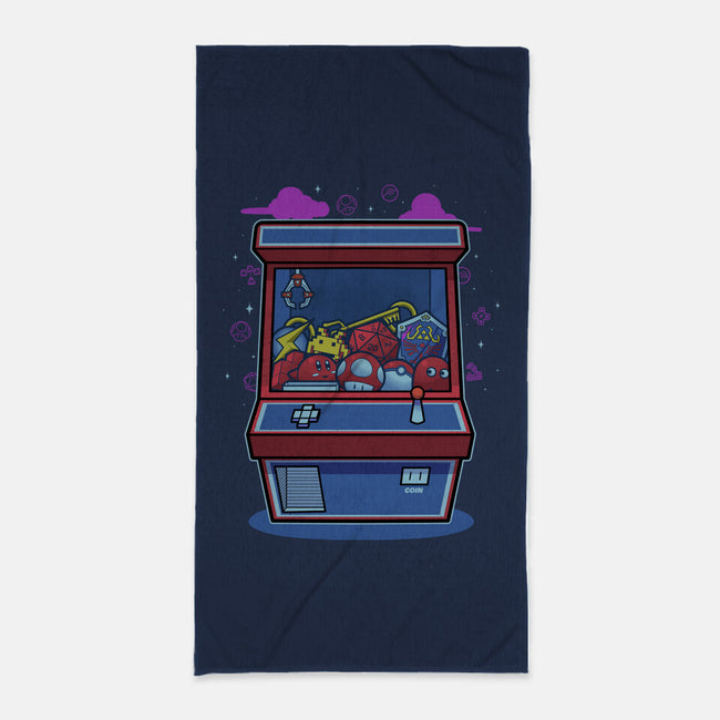 Retro Games Claw Machine-None-Beach-Towel-Astrobot Invention